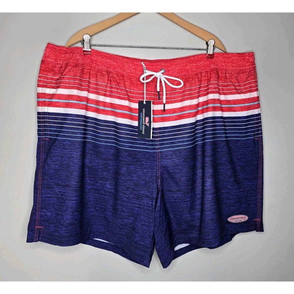 Vineyard Vines Chappy Shorts Mens 3XB Jet Set Resort Red Swim Trunks New NWT